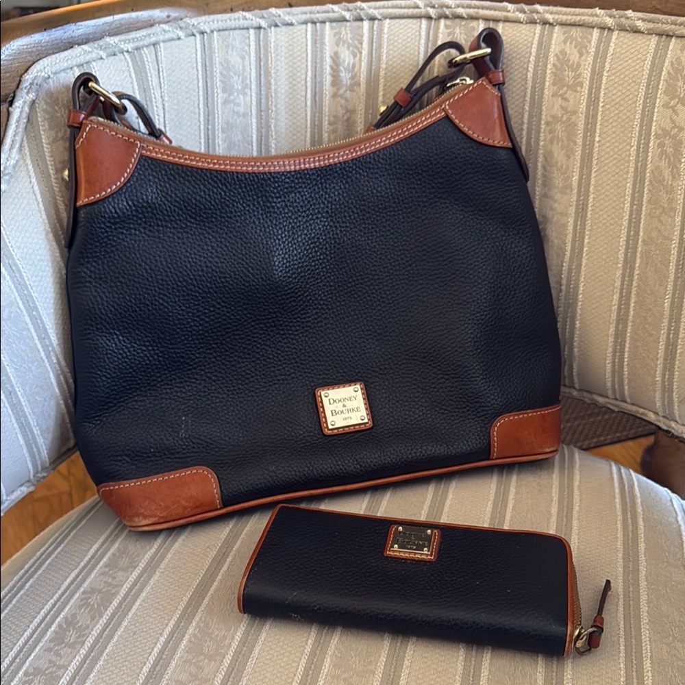 Dooney & Bourke Black and Brown Women's Bag and wallet